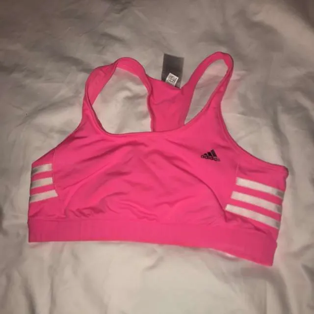 Pink adidas Sports Bra Size Medium photo 1