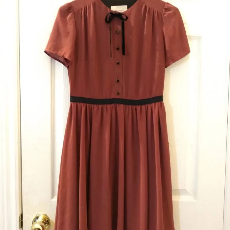 Act Three Burgundy Chiffon Dress — Size 2-4 GUC photo 1