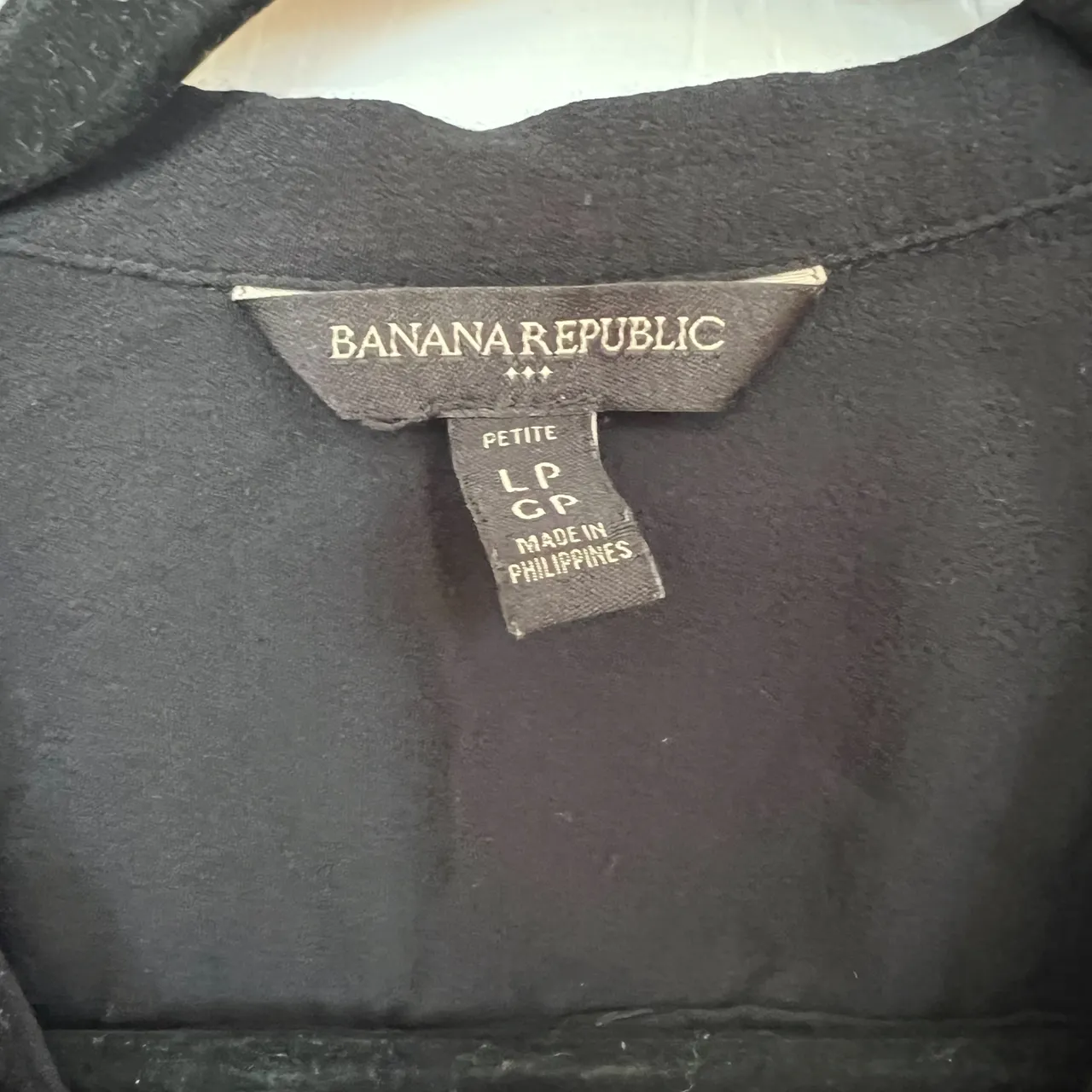 Black Banana Republic Button Up Shirt, Large, GUC photo 3