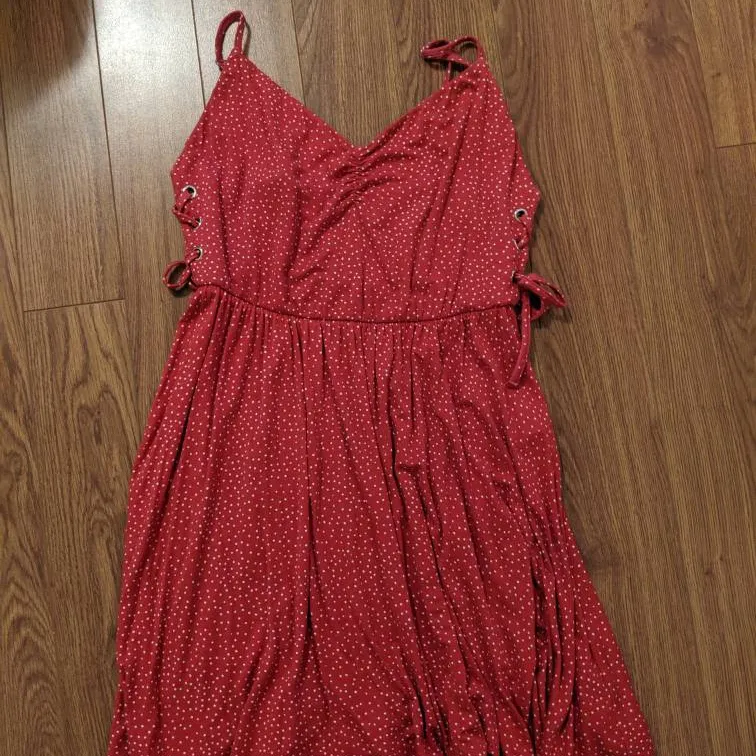 Kendall And Kylie Red Polka Dot Dress Size M photo 1