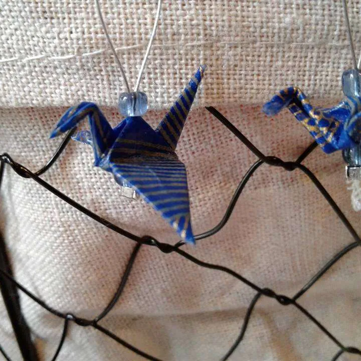 Origami earrings made by local artist photo 1