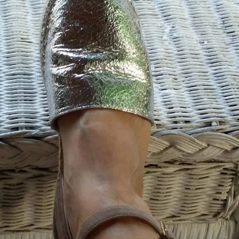 Silver Espadrille Shoes photo 3
