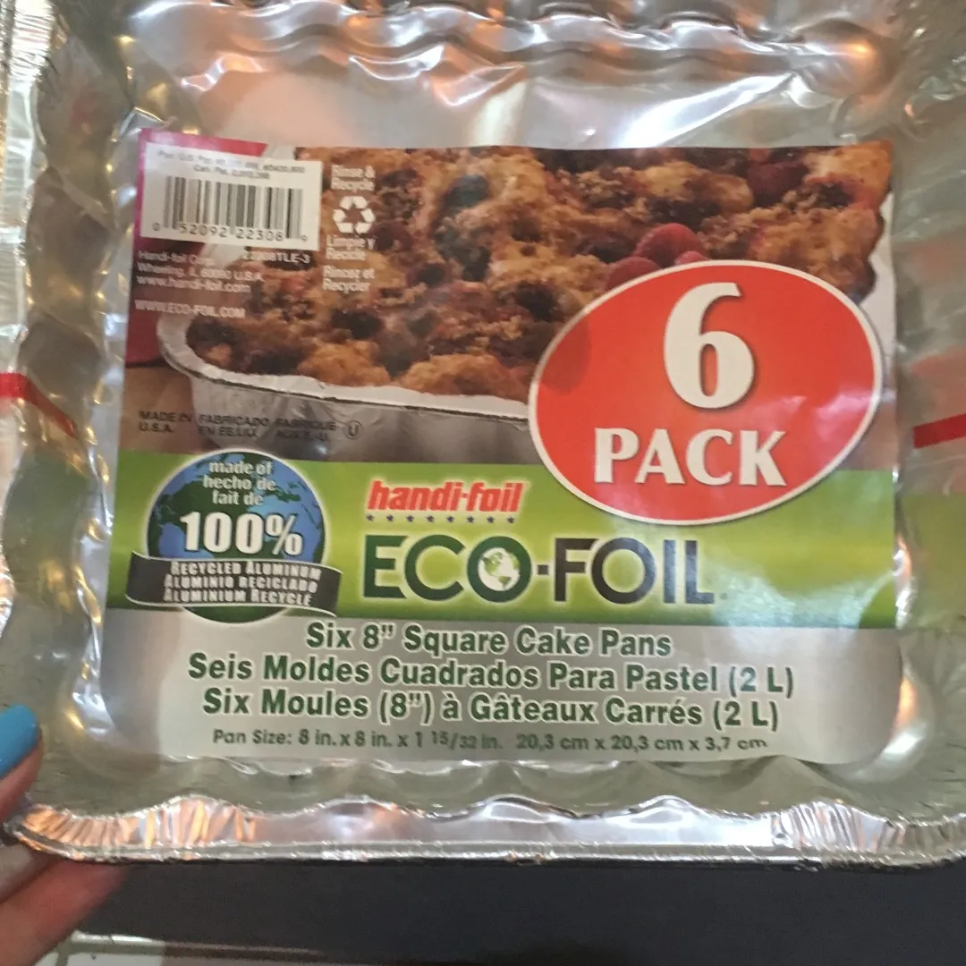 3 Eco Foil 8” Cake Pans photo 1