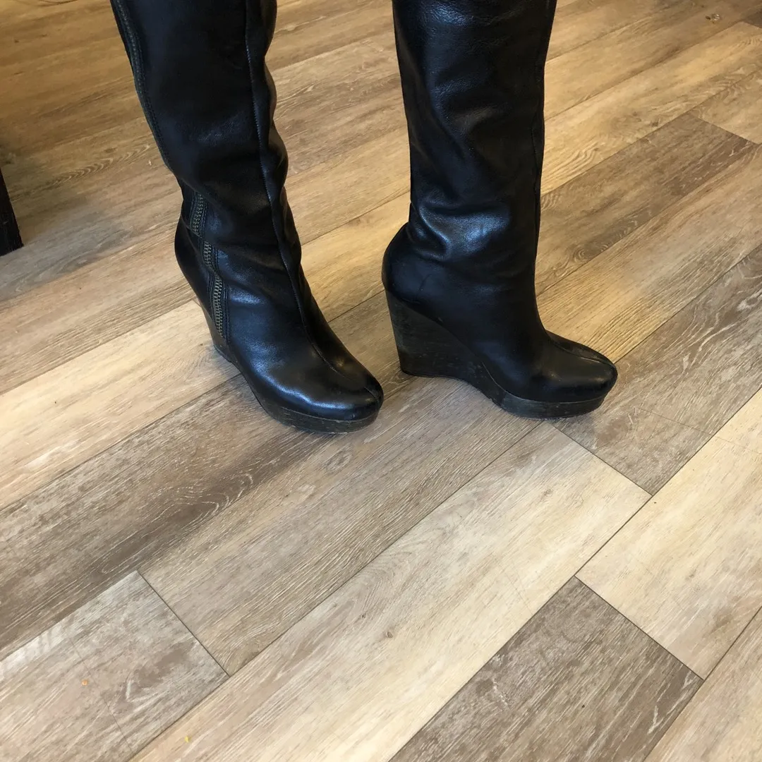 Leather Coach Boots photo 1