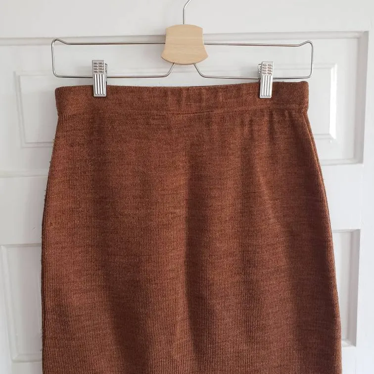 S Vintage Burnt Orange Skirt Made In Canada photo 3