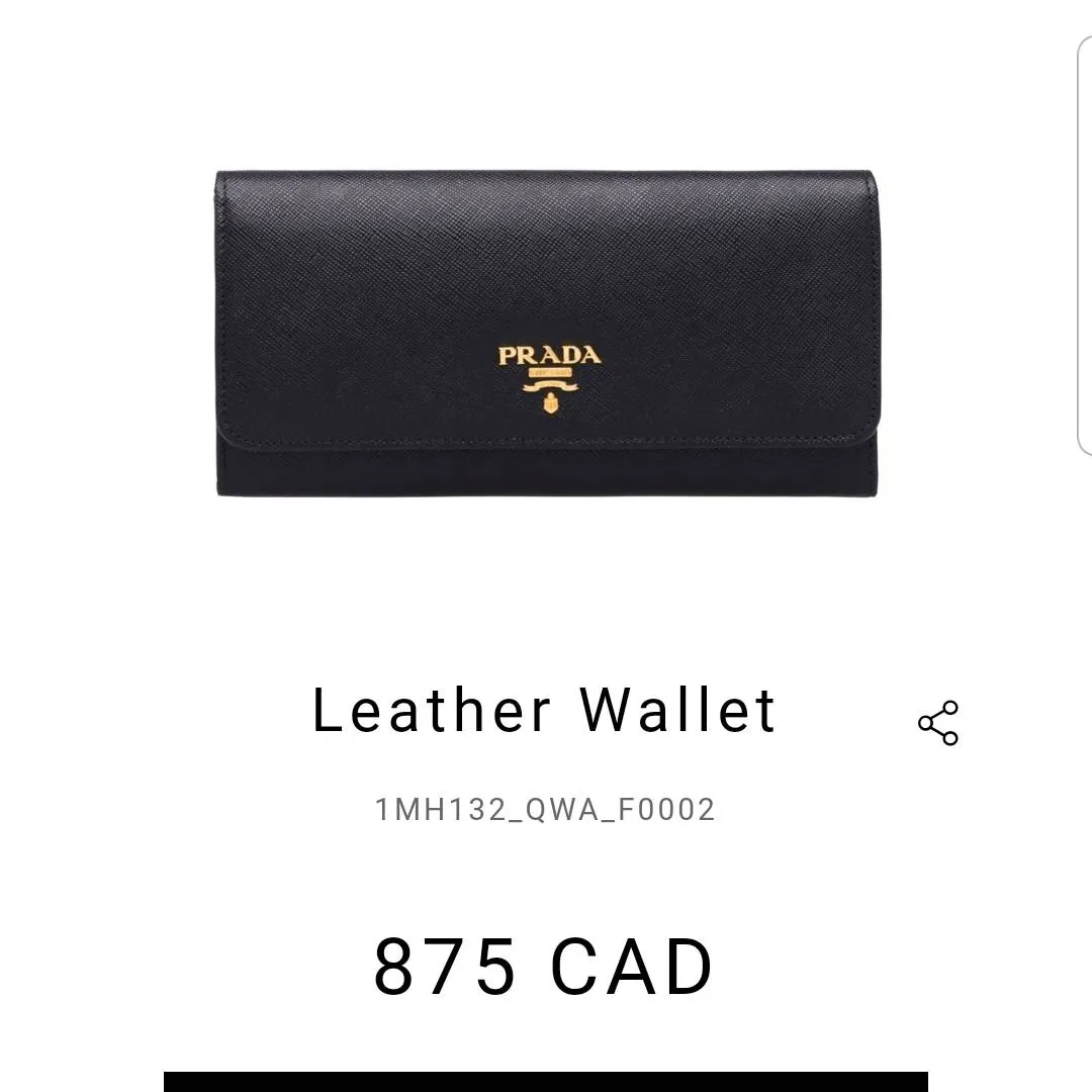 Authentic Prada Leather Wallet photo 7