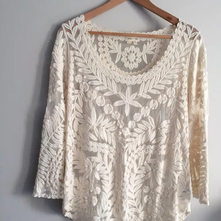 Anthropologie Meadow Rue lace and sheer top photo 1