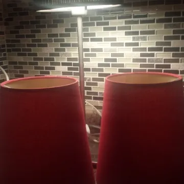 2 Red Ikea Lamp Shades photo 1