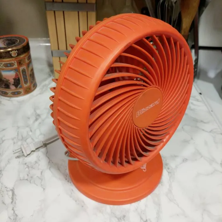 Small Orange Table Fan photo 1
