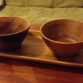 Wooden Bowls And Tray photo 1