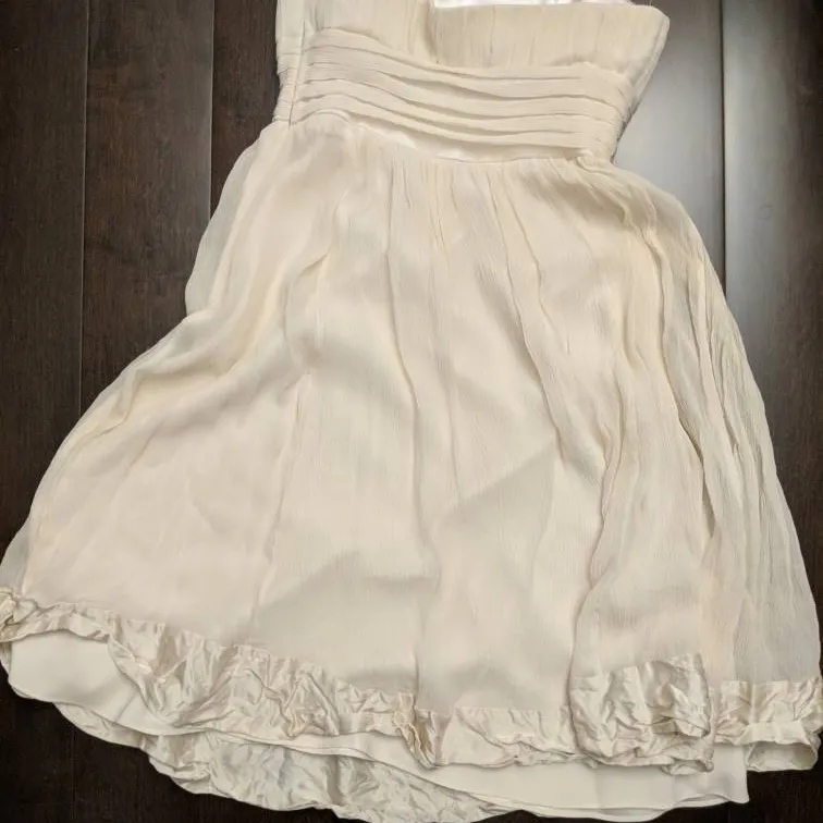 BCBG To The Max Strapless Dress, Cream - Size 2 photo 5