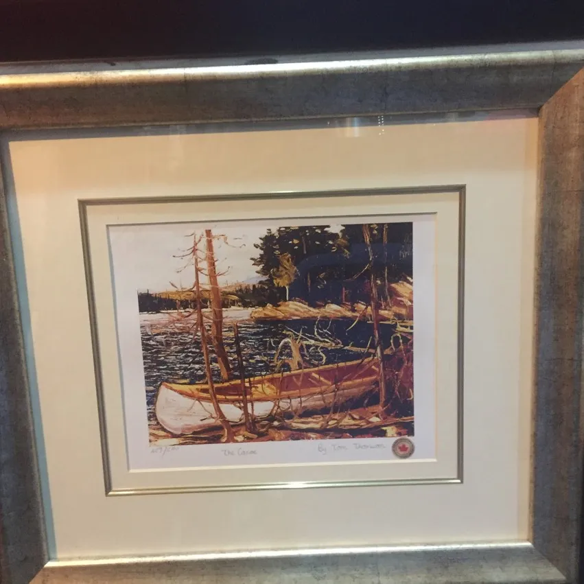 The Canoe by Tom Thomson  numbered print 489/500 photo 1