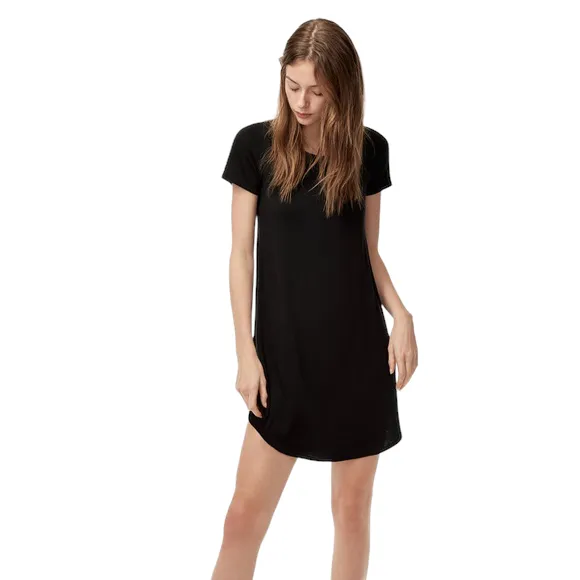 Aritzia Wilfred Free Black Teigen Flowy T-Shirt Dress Size Small photo 7