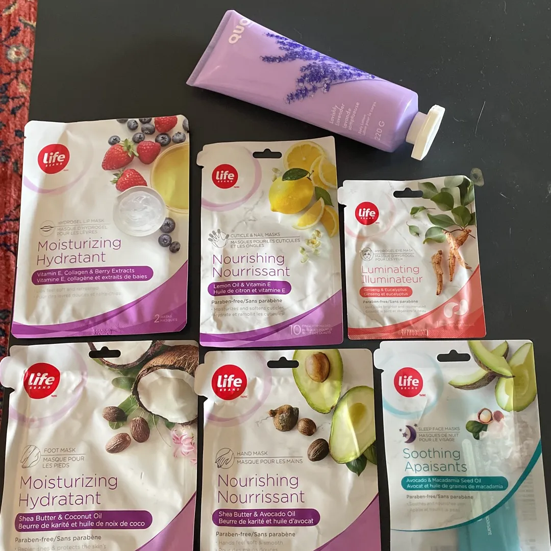 Free unopened lotion and masks photo 1