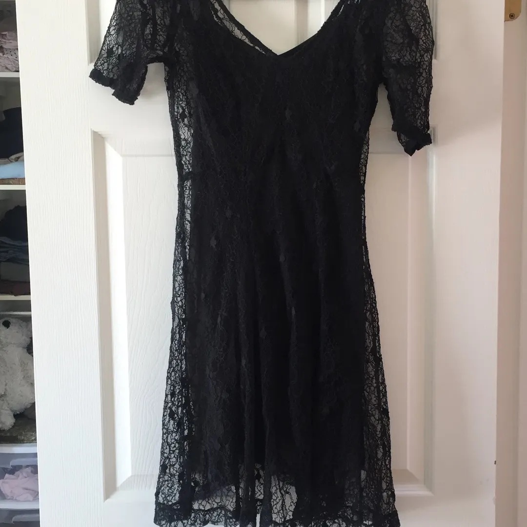 Black Lace Dress - Size 8 photo 1