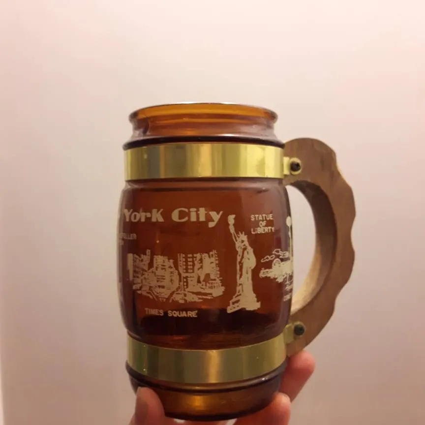 Vintage New York City Amber Mug photo 1