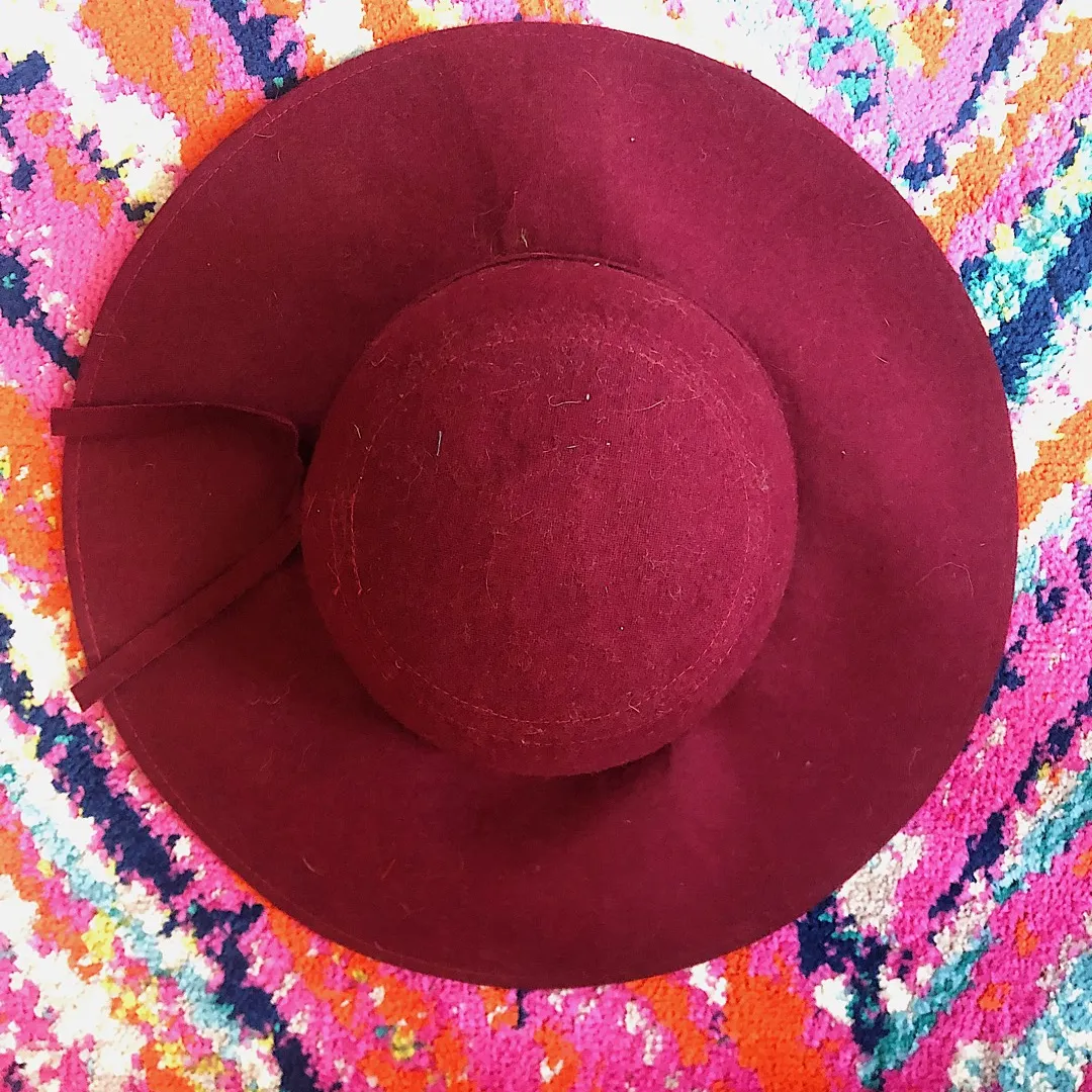 👒 red floppy hat photo 3