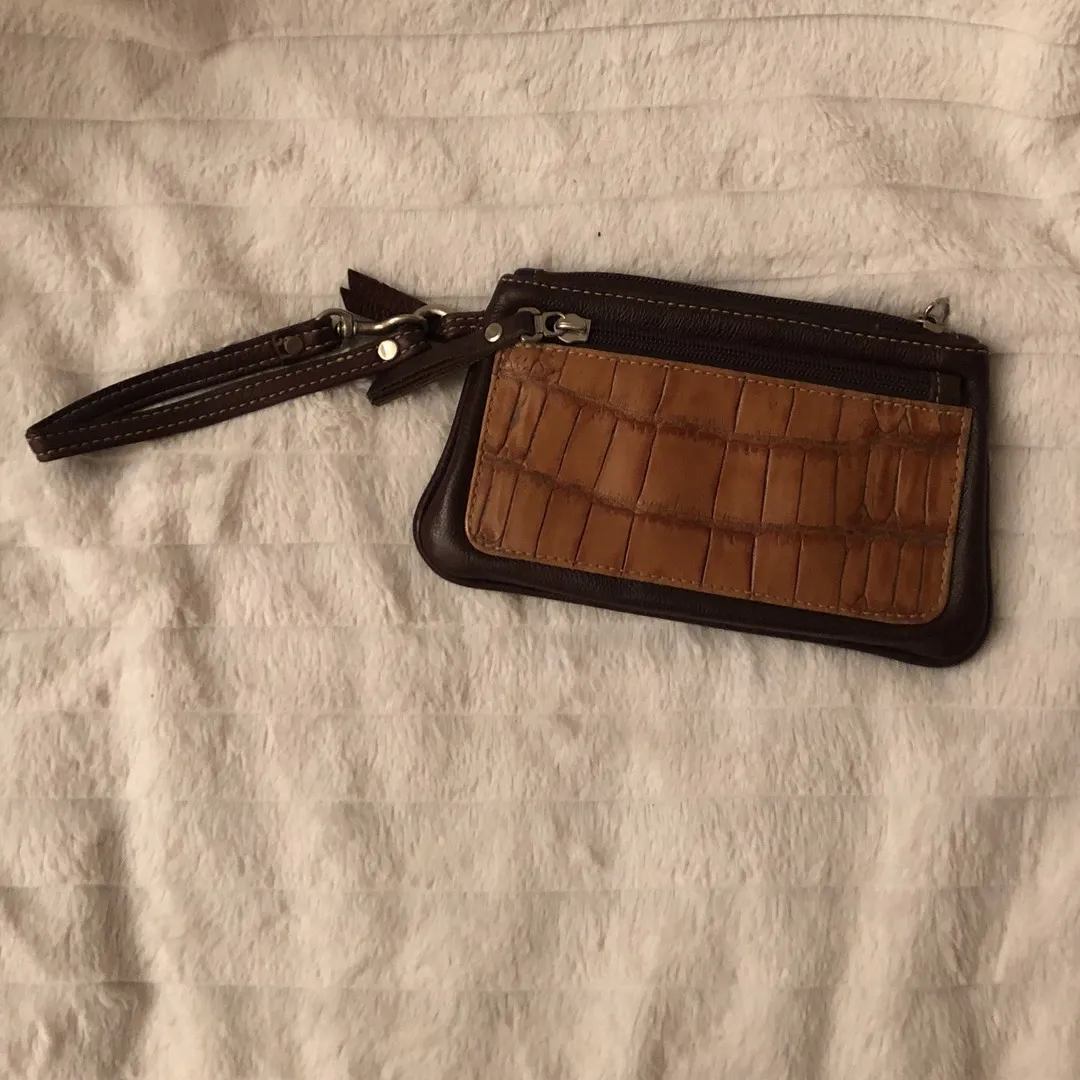 Leather Handheld Wallet Clutch photo 1