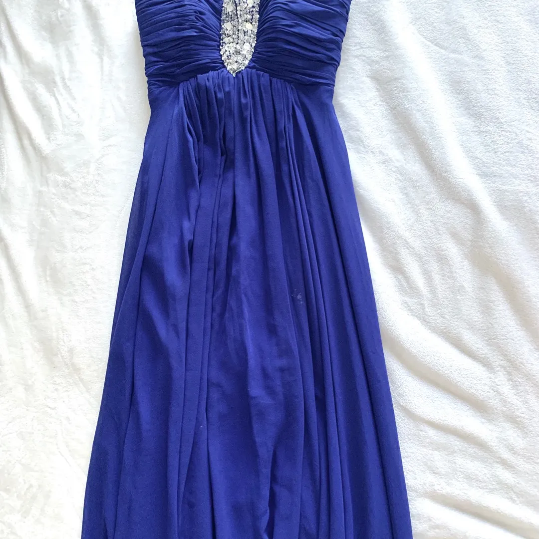 Long Blue Formal Dress photo 1