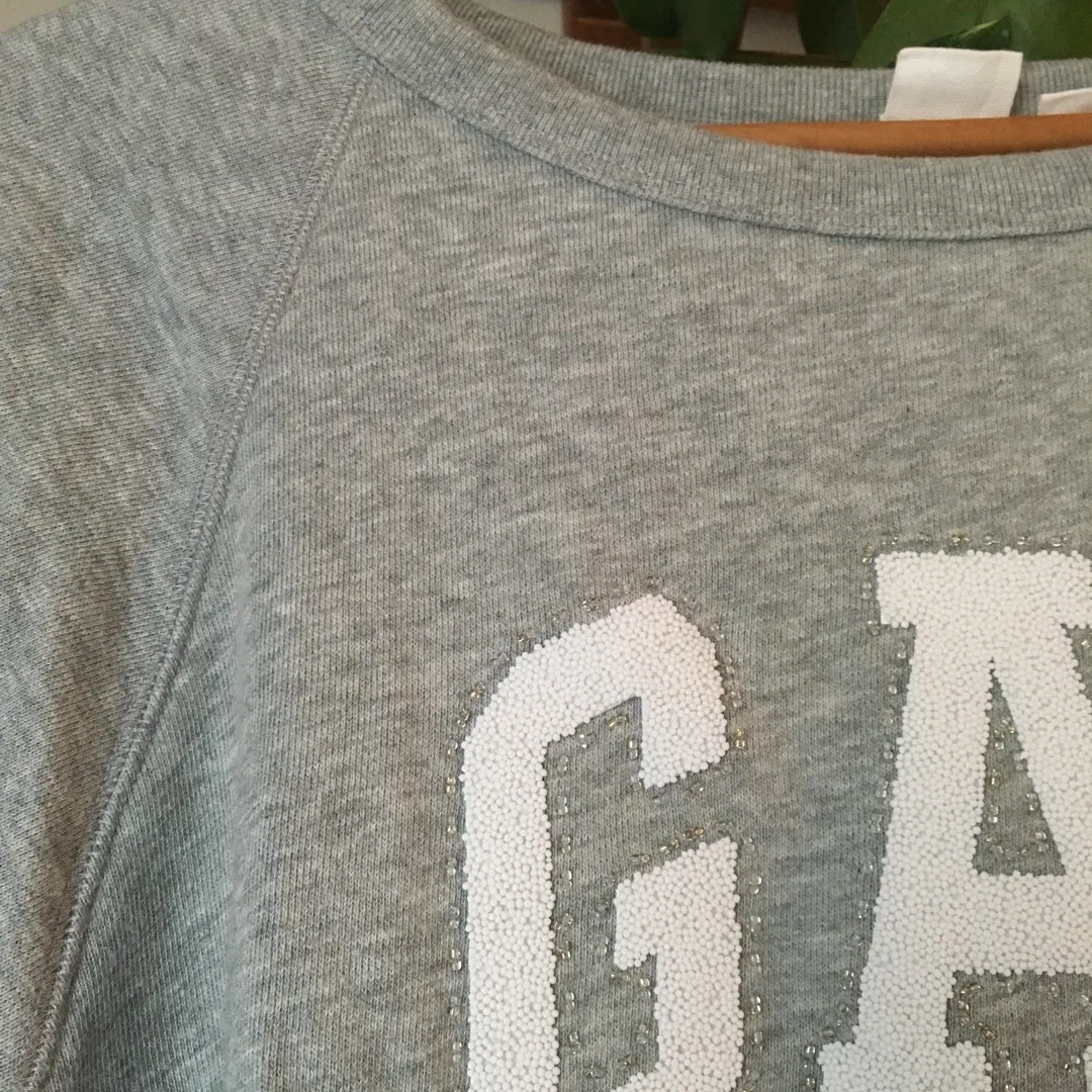Beaded Grey Gap Sweatshirt photo 1