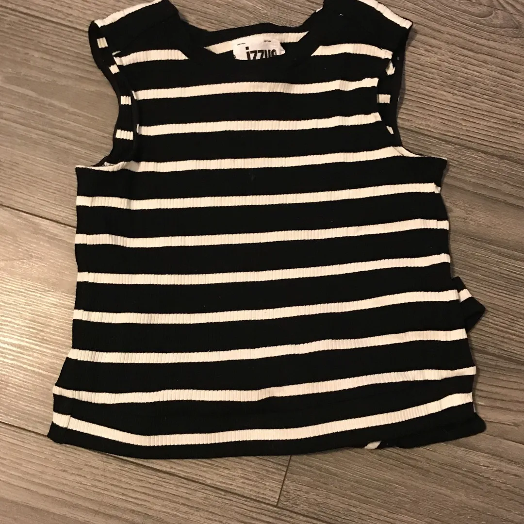 Striped Tank Top With Tie Back photo 1