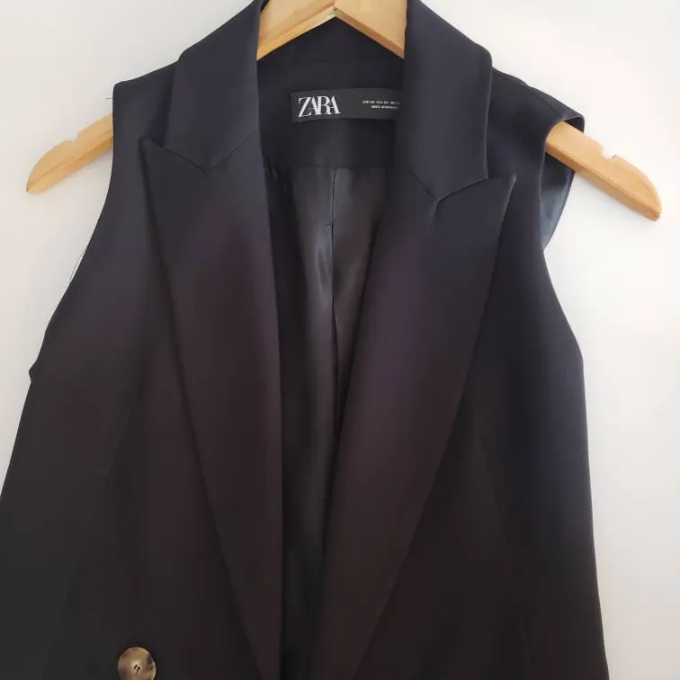 Zara Black Vest Jacket photo 3