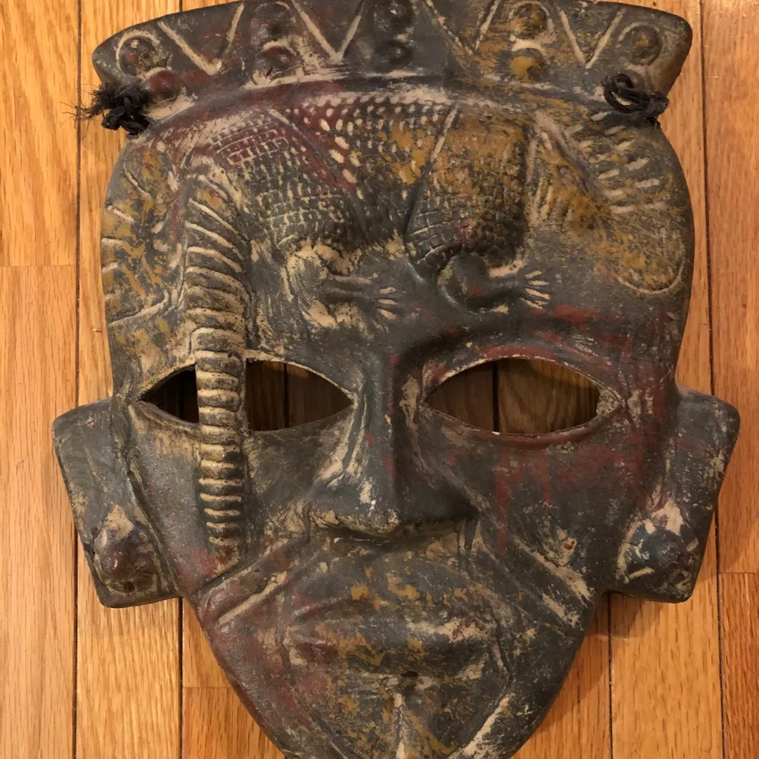 Large Clay Mask From South America photo 1
