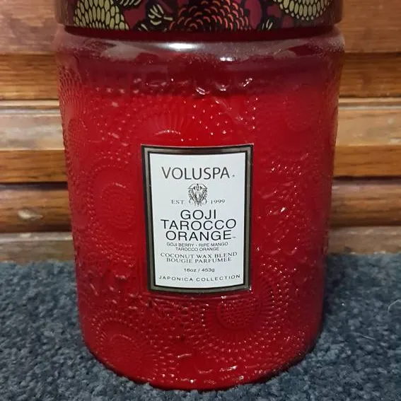 New Voluspa Goji Tarocco Orange Candle, Large Size photo 1
