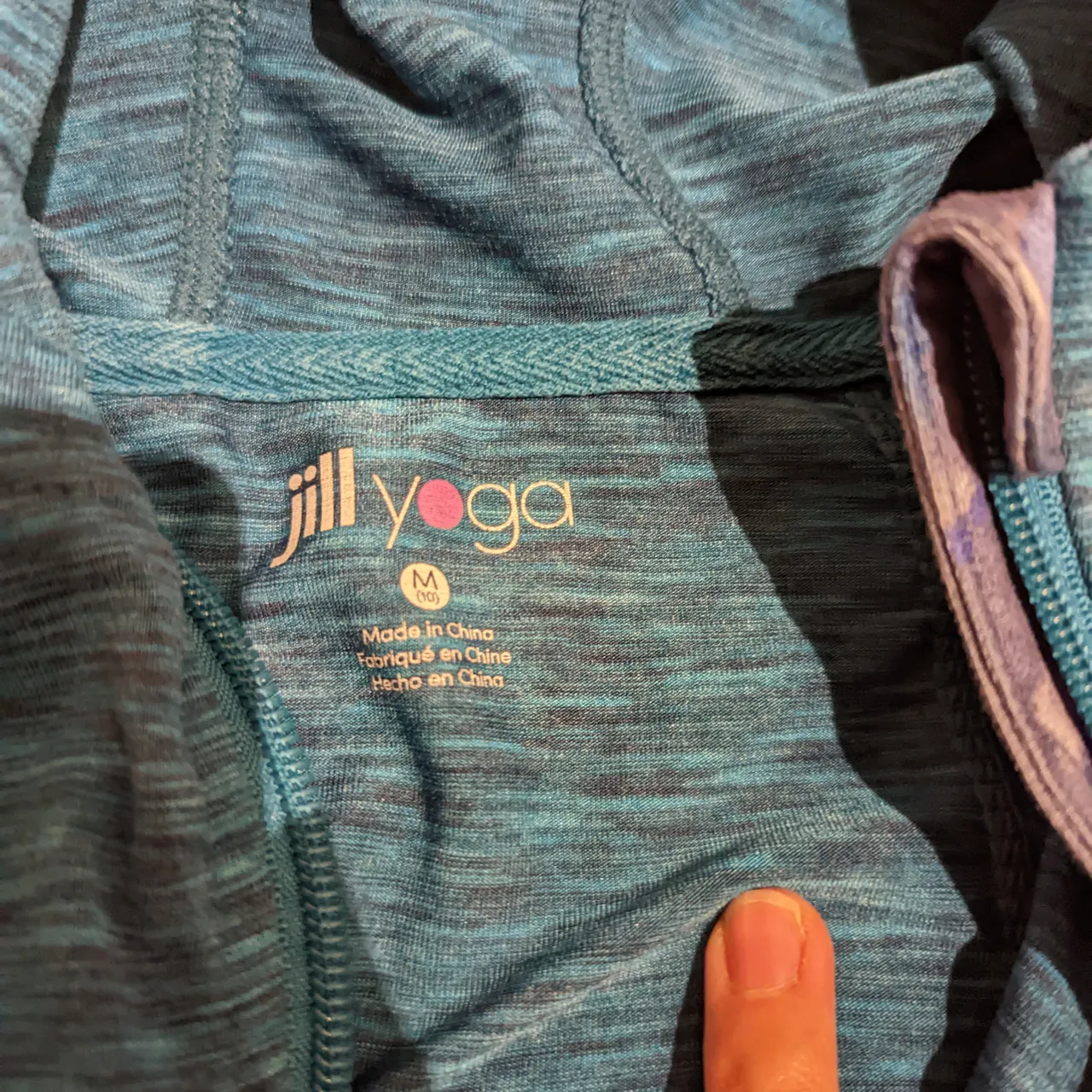 New - girls yoga zip up jacket hoodie size 10 photo 3