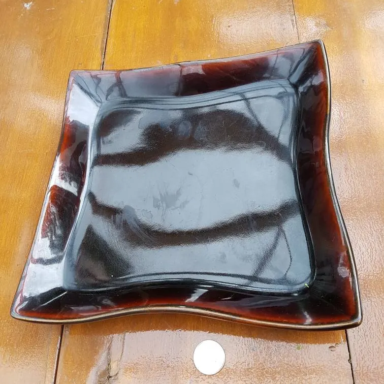 Dark Brown Serving Platter photo 1