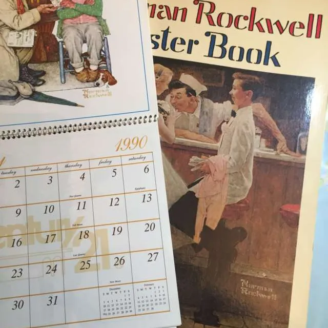 Norman Rockwell Poster Book And 1990's Calendar photo 1