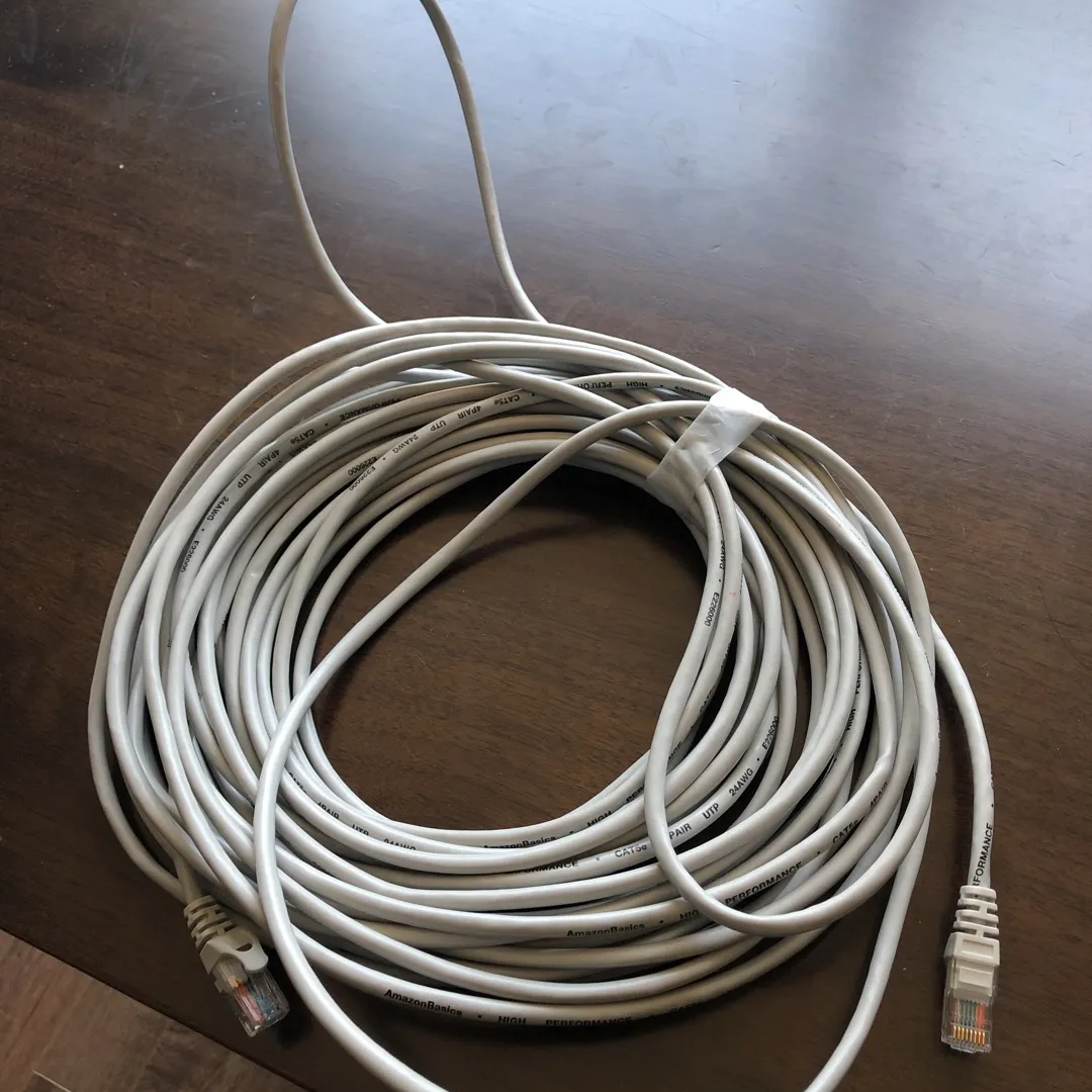 Long Ethernet Cord - Approximately 25 Ft photo 1