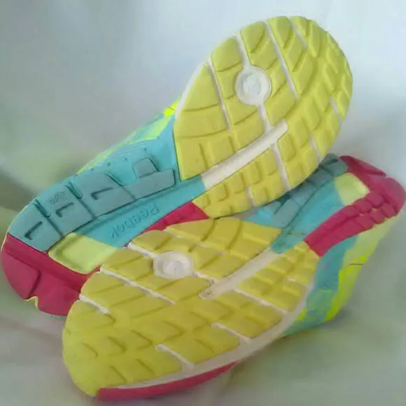 Reebok One Runners In Hot Pink, Turquoise & Florescent Yellow... photo 6