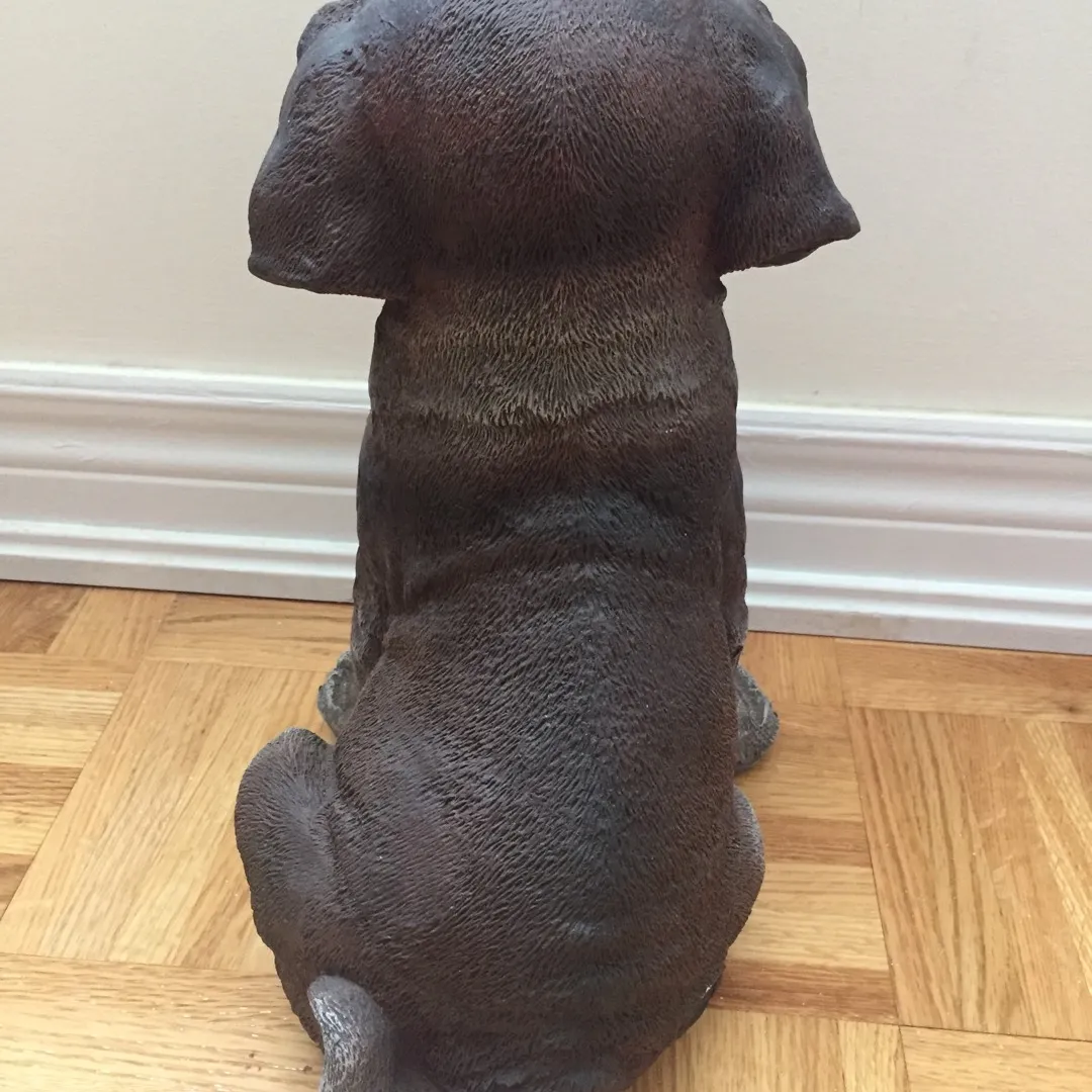 Brown Dog With Bone Garden Statue photo 4