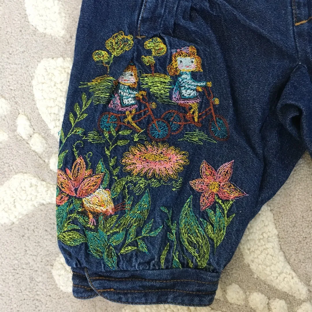 Embroidered Toddler Girl Shorts - 3-4 Years photo 3