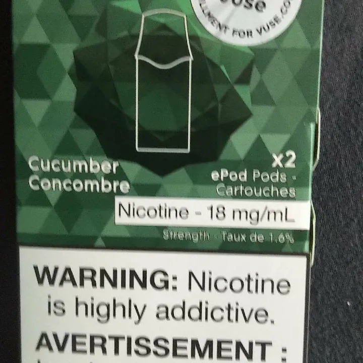2 Pack Of Cucumber Pods For Vuse Vape photo 1