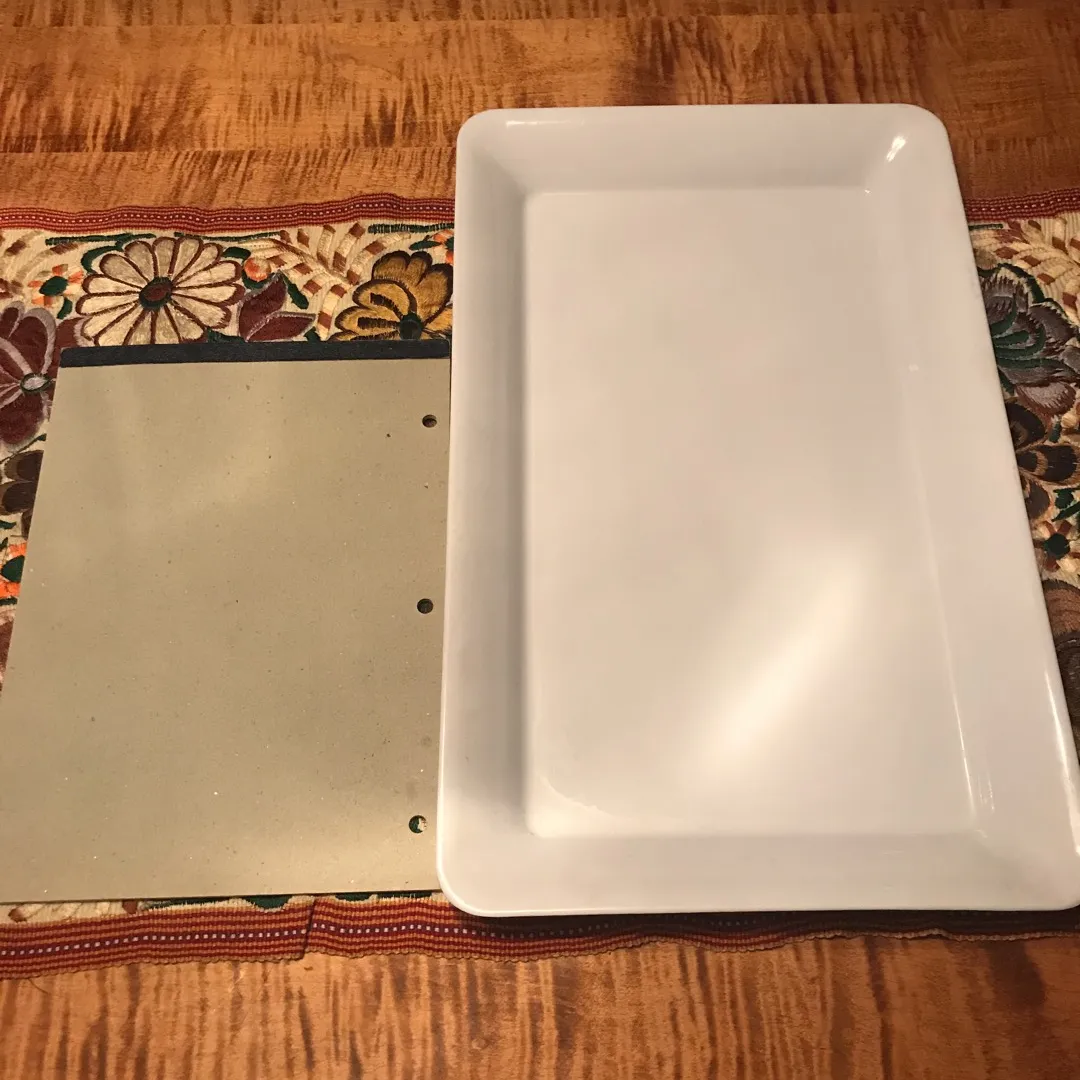 White Plastic Serving Platter photo 1