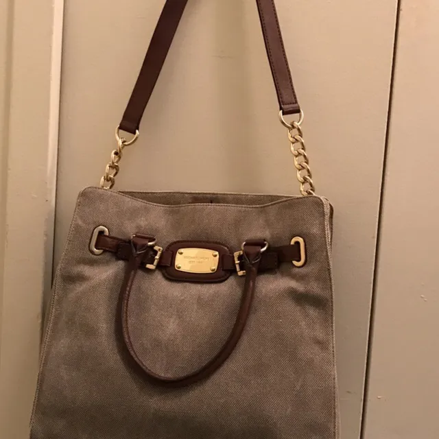 Brown Leather and Tweed Michael Kors Bag photo 4