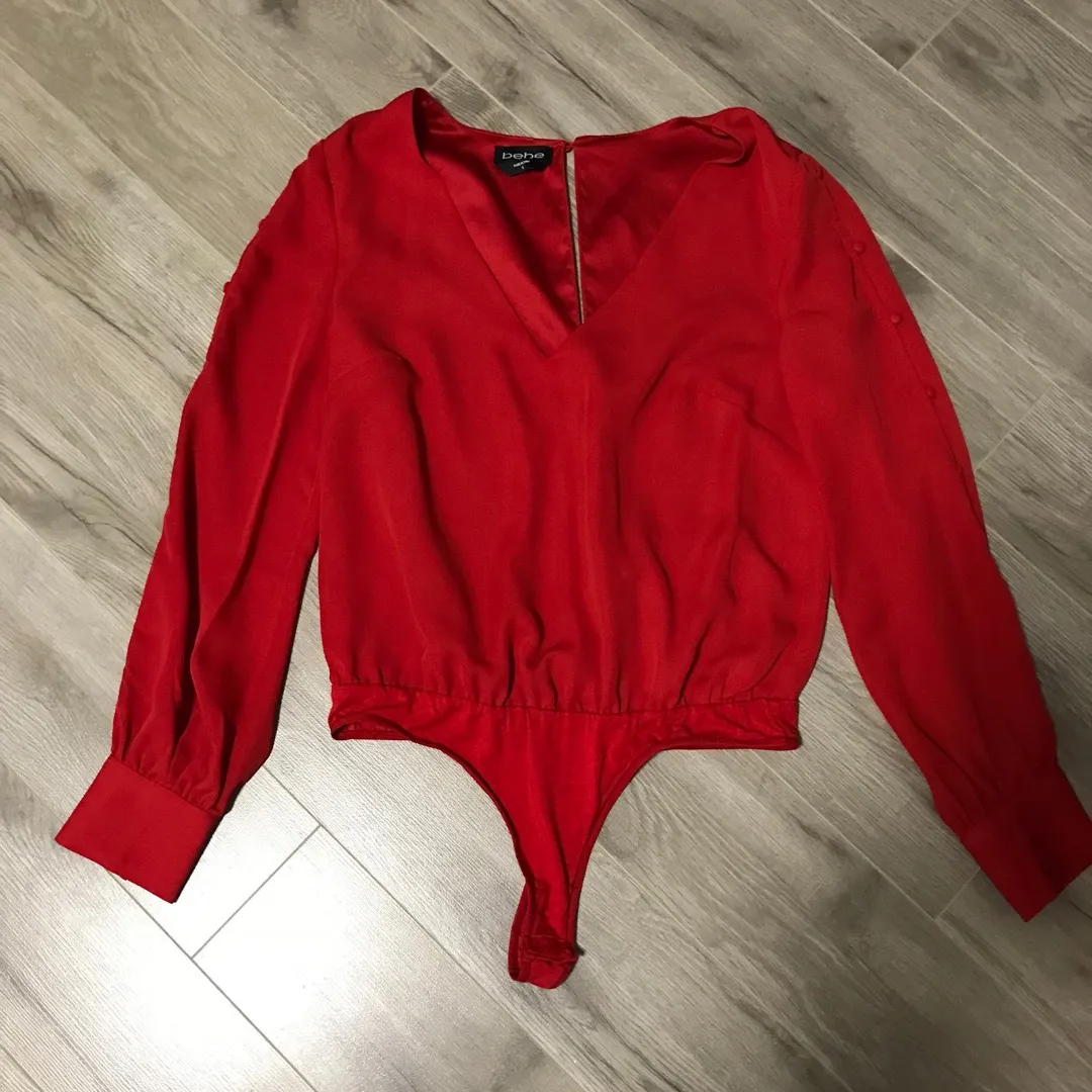 Red Bebe Bodysuit Size Small photo 1
