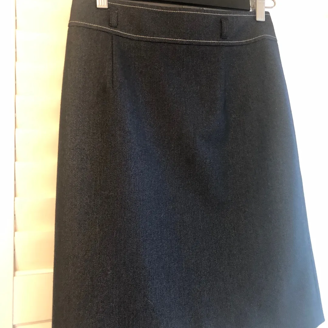 Tristan And America Denim-Coloured Pencil Skirt Size 4 photo 7