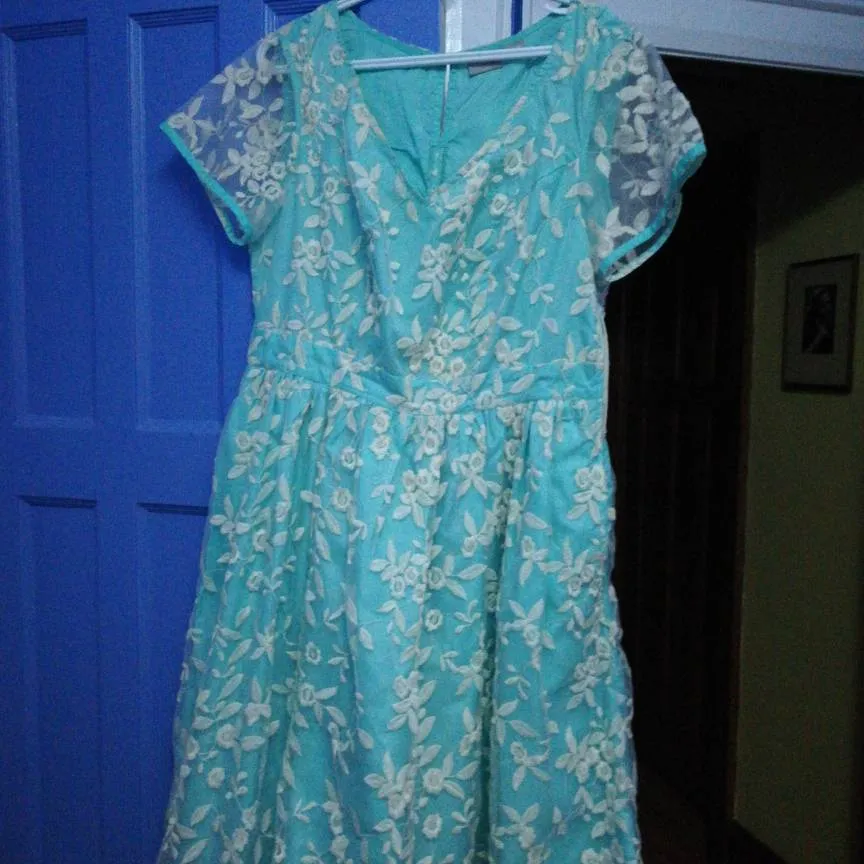 Eshakti Blue And Lace Dress photo 1