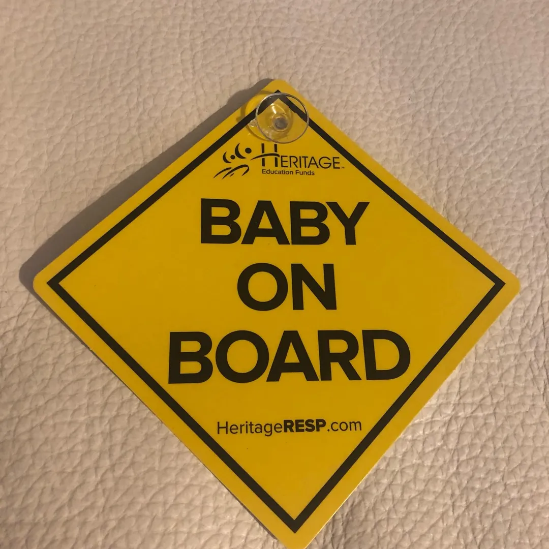 Brand New Baby On Board Sign photo 1