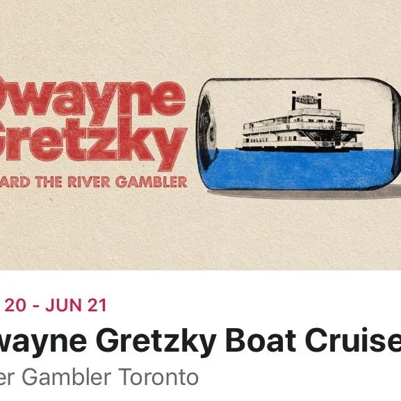 TONIGHT- 4 Tickets To A Boat Cruise With Dwayne Gretzky photo 1