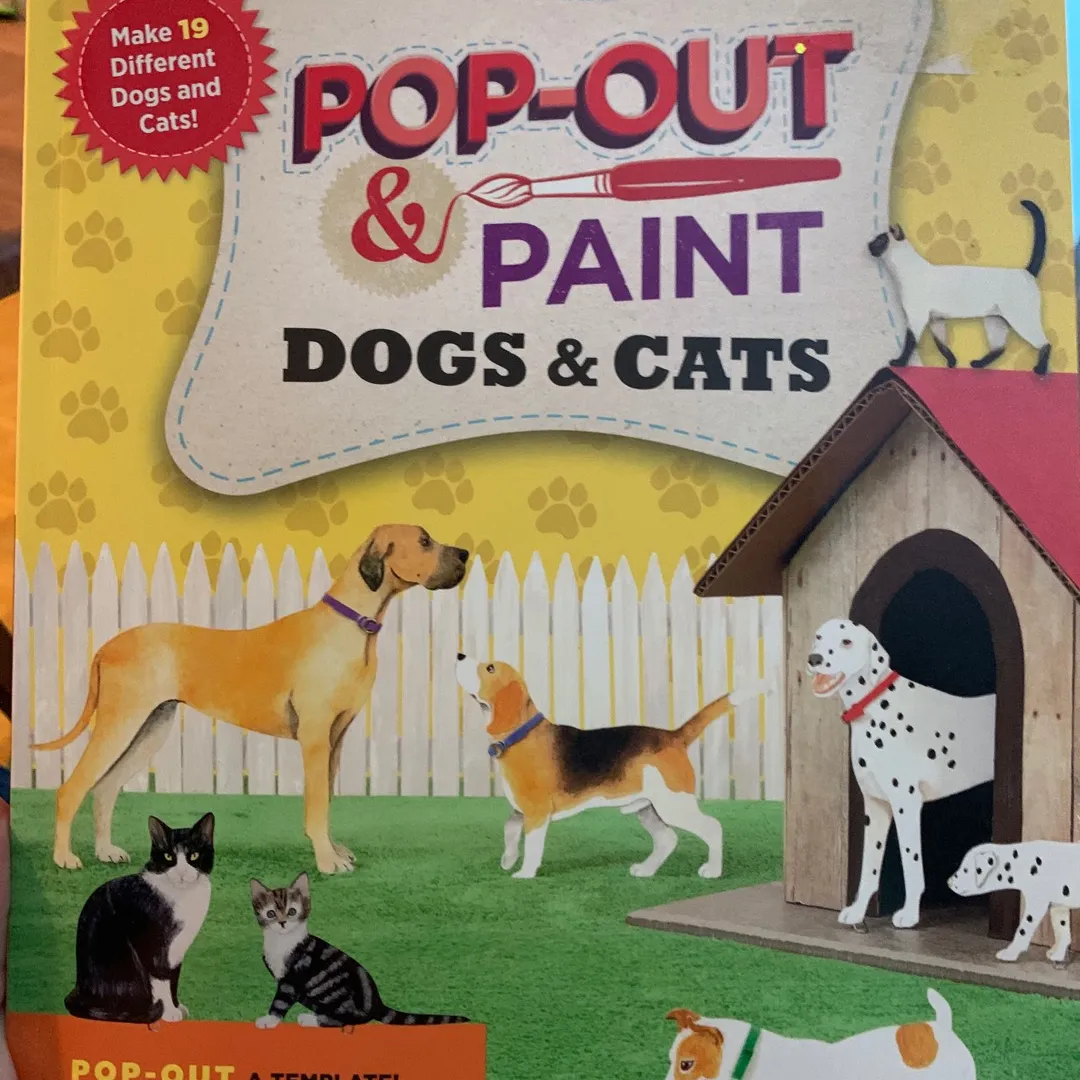 Pop-Out Dog and Cat paint book! photo 1