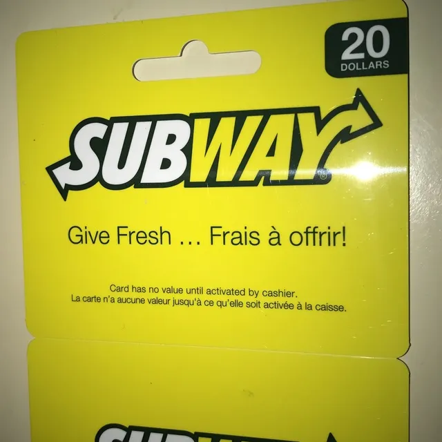 $20 Subway GC! photo 1