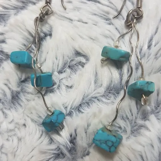 Silver Turquoise Earrings photo 1