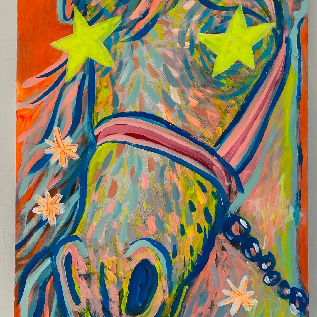 🦄 giant weird ass horse painting photo 1