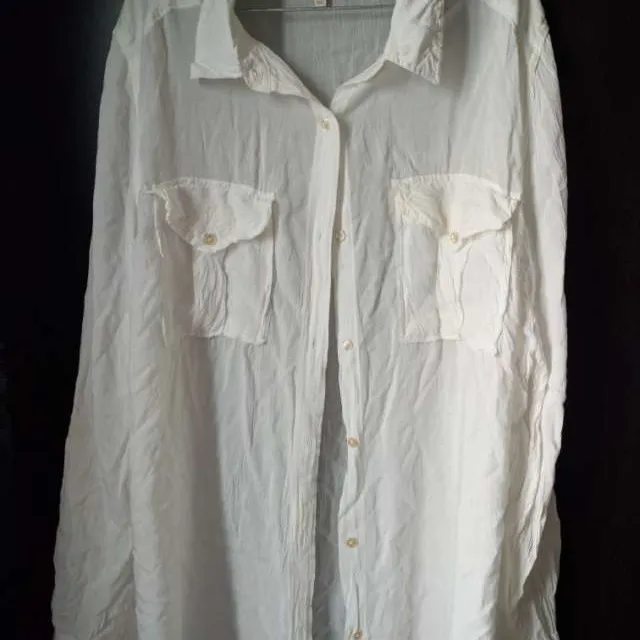 Wilred Free White Long Dress Shirt photo 1