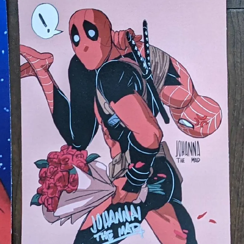 Marvel Deadpool And Spider-Man Art Print photo 1