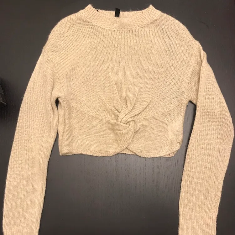 Beige Crop Sweater photo 1